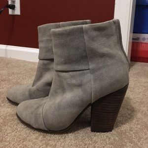 Rag & Bone Newbury Boot Grey Canvas